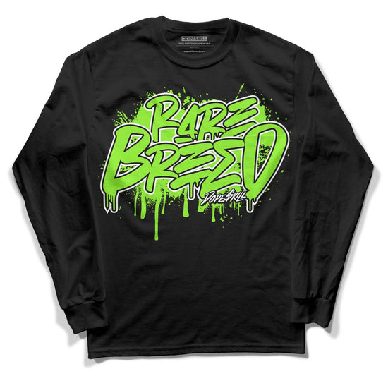 Neon Green Collection DopeSkill Long Sleeve T-Shirt Rare Breed Graphic - Black