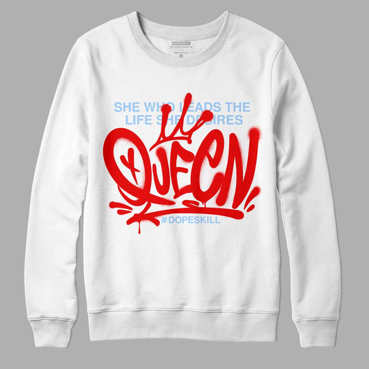 Cherry 11s DopeSkill Sweatshirt Queen Graphic - White 
