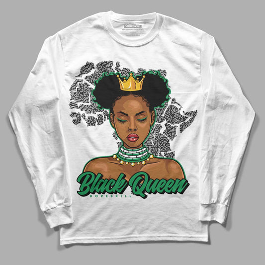 Jordan 3 WMNS “Lucky Green” DopeSkill Long Sleeve T-Shirt Black Queen Graphic Streetwear - White
