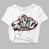 Playoffs 13s DopeSkill Women's Crop Top Rare Breed Type Graphic - White