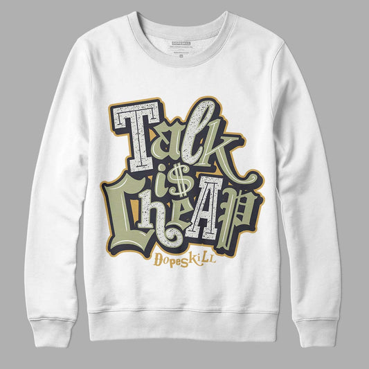 Jade Horizon 5s DopeSkill Sweatshirt Talk Is Chip Graphic - White 