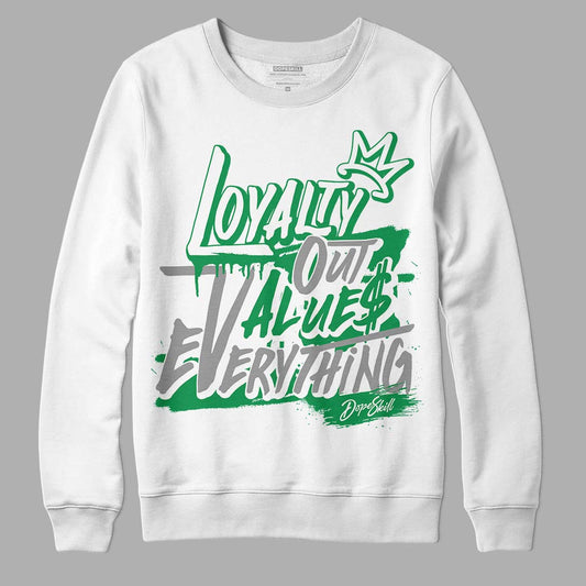 Jordan 3 WMNS “Lucky Green” DopeSkill Sweatshirt LOVE Graphic Streetwear - White