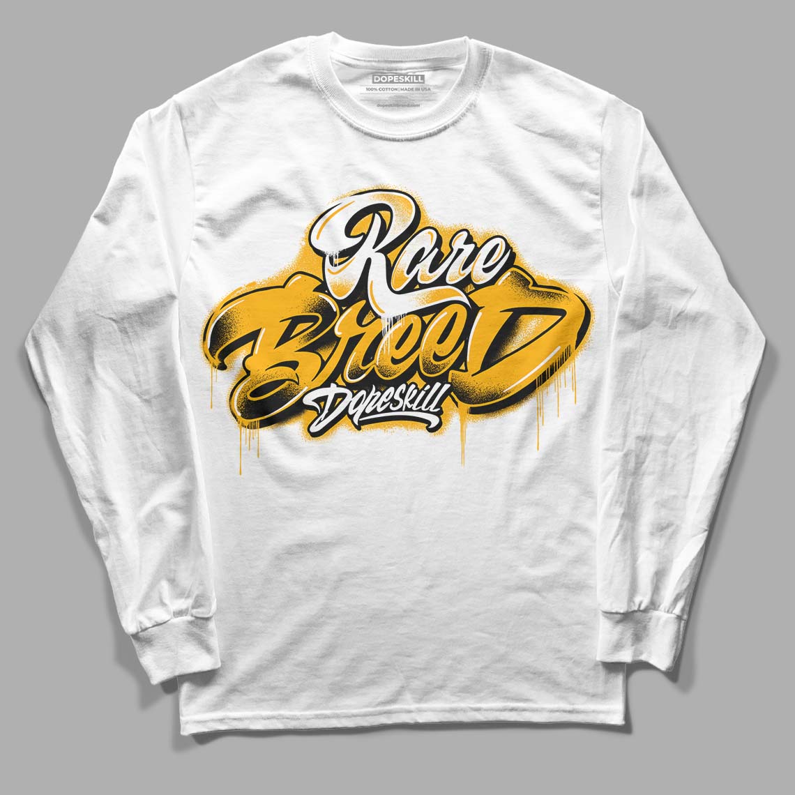 Goldenrod Dunk DopeSkill Long Sleeve T-Shirt Rare Breed Type Graphic - White