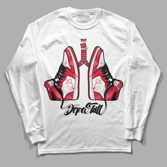 Lost & Found 1s DopeSkill Long Sleeve T-Shirt Breathe Graphic - White 