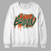 Dunk Low Team Dark Green Orange DopeSkill Sweatshirt Rare Breed Graphic - White