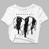 Jordan 1 High 85 Black White DopeSkill Women's Crop Top Slime Drip Heart  Graphic Streetwear  - White