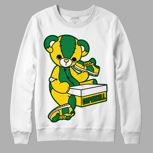 Dunk Low Reverse Brazil DopeSkill Sweatshirt Sneakerhead BEAR Graphic - White