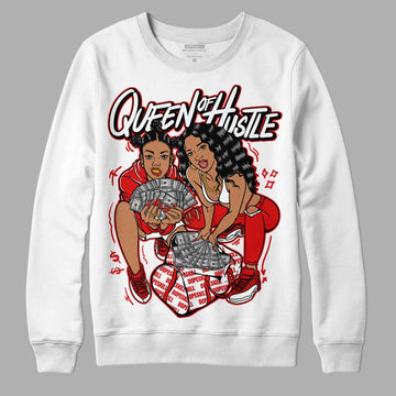 Jordan 12 Retro ‘Gym Red’ DopeSkill Sweatshirt Queen Of Hustle Graphic Streetwear - White