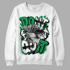 Jordan 1 Low Lucky Green DopeSkill Sweatshirt Don't Quit Graphic Streetwear - White