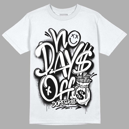 Dunk Low Panda White Black DopeSkill T-Shirt No Days Off Graphic - White 