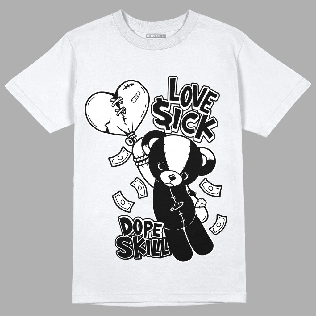 Love Sick Unisex Shirt Match Dunk Low Panda White Black - White 