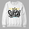 Aqua 5s DopeSkill Sweatshirt Queen Graphic - White 