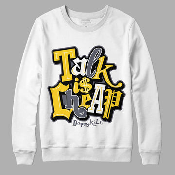 Lightning 4s DopeSkill Sweatshirt Talk Is Chip Graphic - White