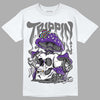 Dark Iris 3s DopeSkill T-Shirt Trippin Graphic - White 