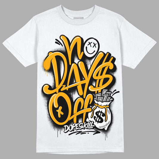 Black Taxi 12s DopeSkill T-Shirt No Days Off Graphic - White 