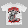 Cherry 11s  DopeSkill Toddler Kids T-shirt Sick Bear Graphic - White