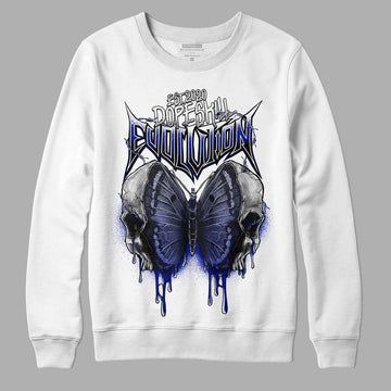 Racer Blue White Dunk Low DopeSkill Sweatshirt DopeSkill Evolution Graphic - White 