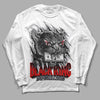 Fire Red 9s DopeSkill Long Sleeve T-Shirt Black King Graphic - White