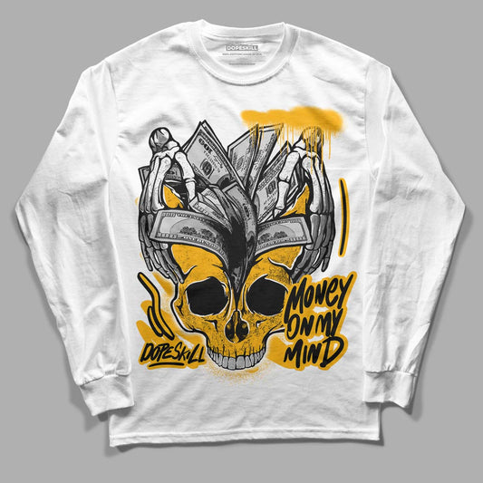 Goldenrod Dunk DopeSkill Long Sleeve T-Shirt MOMM Skull Graphic - White 