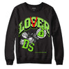 Neon Green Collection DopeSkill Sweatshirt Loser Lover Graphic - Black