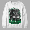 Jordan 1 Low Lucky Green DopeSkill Sweatshirt Black King Graphic Streetwear - White