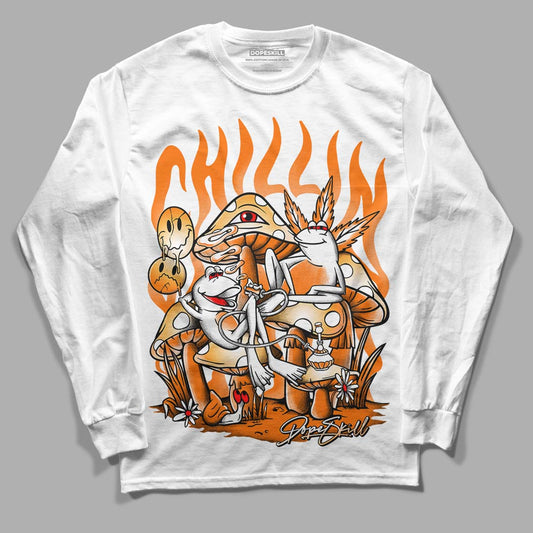 Wmns Dunk Low 'Magma Orange DopeSkill Long Sleeve T-Shirt Chillin Graphic Streetwear - White