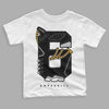 Black Metallic Chrome 6s DopeSkill Toddler Kids T-shirt No.6 Graphic - White