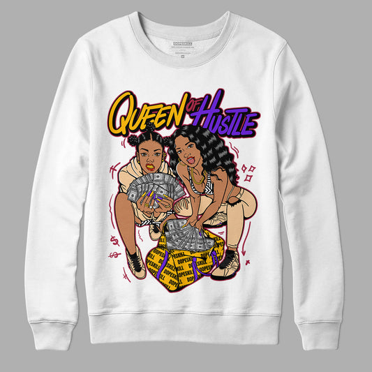 Afrobeats 7s SE DopeSkill Sweatshirt Queen Of Hustle Graphic - White