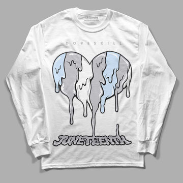 Jordan 11 Retro Low Cement Grey DopeSkill Long Sleeve T-Shirt Juneteenth Heart Graphic Streetwear - White