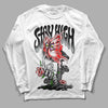 Black Canvas 4s DopeSkill Long Sleeve T-Shirt Stay High Graphic - White 