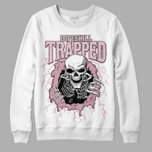 Dunk Low Teddy Bear Pink DopeSkill Sweatshirt Trapped Halloween Graphic - White 
