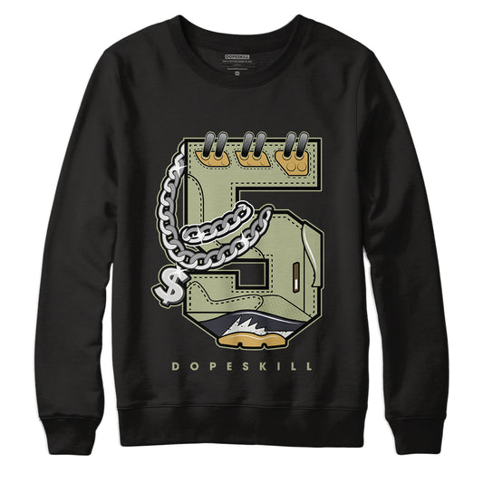 Jordan 5 Jade Horizon DopeSkill Sweatshirt No.5 Graphic - Black