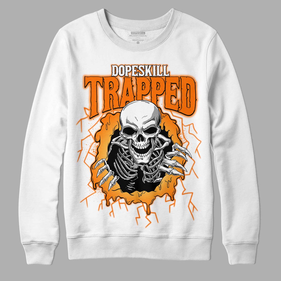 Wmns Dunk Low 'Magma Orange DopeSkill Sweatshirt Trapped Halloween Graphic Streetwear - White