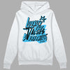 University Blue 13s DopeSkill Hoodie Sweatshirt LOVE Graphic - White 