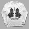 Black Metallic Chrome 6s DopeSkill Long Sleeve T-Shirt Breathe Graphic - White