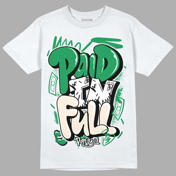 Jordan 2 Retro Lucky Green DopeSkill T-Shirt Paid In Full Graphic Streetwear  - White 