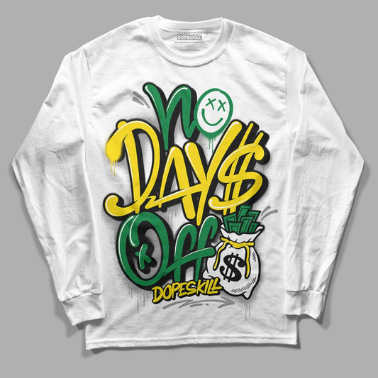 Dunk Low Reverse Brazil DopeSkill Long Sleeve T-Shirt No Days Off Graphic - White 