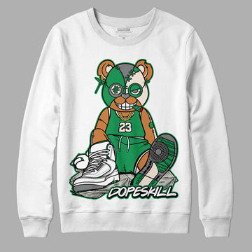 Jordan 2 Retro Lucky Green DopeSkill Sweatshirt Greatest Graphic Streetwear - White