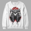 Fire Red 9s DopeSkill Sweatshirt DopeSkill Evolution Graphic - White 