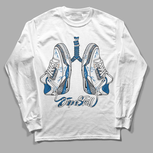 Jordan 3 Retro Wizards DopeSkill Long Sleeve T-Shirt Breathe Graphic Streetwear - White