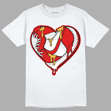 Dunk Low Gym Red DopeSkill T-Shirt Heart Jordan Graphic - White 