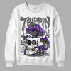 Dark Iris 3s DopeSkill Sweatshirt Trippin Graphic - White 