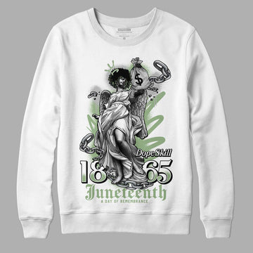 Jordan 4 Retro “Seafoam”  DopeSkill Sweatshirt Juneteenth Graphic Streetwear - White 