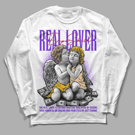 Afrobeats 7s SE DopeSkill Long Sleeve T-Shirt Real Lover Graphic - White