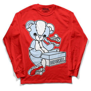 Cherry 11s DopeSkill Varsity Red Long Sleeve T-Shirt Sneakerhead BEAR Graphic