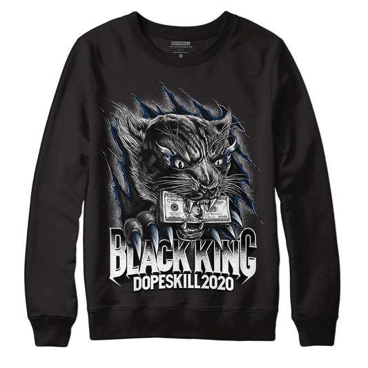 Brave Blue 13s DopeSkill Sweatshirt Black King Graphic - Black