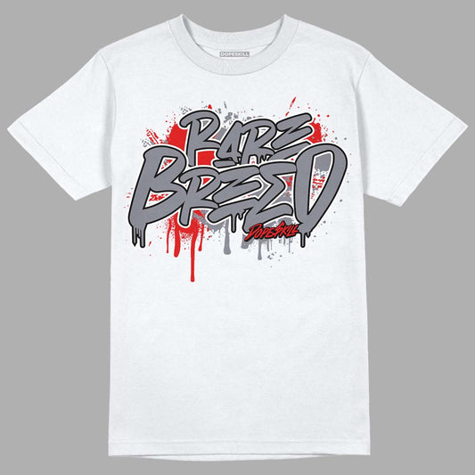 Fire Red 9s DopeSkill T-Shirt Rare Breed Graphic - White 