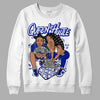 Racer Blue White Dunk Low DopeSkill Sweatshirt Queen Of Hustle Graphic - White 