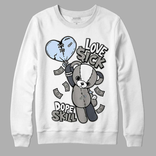 Jordan 6 Retro Cool Grey DopeSkill Sweatshirt Love Sick Graphic Streetwear - White 