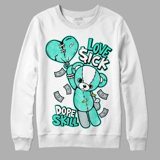 New Emerald 1s DopeSkill Sweatshirt Love Sick Graphic - White 